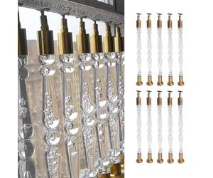 Acrylic Stair Balusters, Clear Transparent Spindles with Base & Screws, Floor Mount for Staircase Interior, 10 Pieces, Custom Size 85cm (33 1/2")