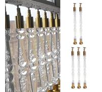 Acrylic Stair Balusters for Interior Staircase, Clear Transparent Floor Mount Spindles with Base & Screws, Custom Size (10pcs, 85cm)