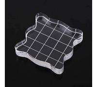 Acrylic Stamp Block Pad With Grid Lines, Tranrent Stamping Tools For Scrapbooking Color Stamping Process Tools Diy Crafts MakingSimple and Sophisticated Design