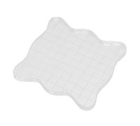 Acrylic Stamping Block Clear Acrylic Block Pad for Stamping Craft Projects Transparent Grid Block Set with Smooth Curve Edges for Scrapbooking Cards and Invitations 3 Sizes (7.5 * 7.5cm)