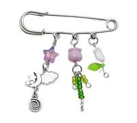 Acrylic Star Charm Brooch Pin Rose Flower Pendant Brooch Trend Decoration Women Backpack Bag Suit Dress Coat Personalized Decoration, フリーサイズ