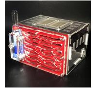 Acrylic Stereoscopic Observation Nest Ant Nest City Insect Cage Farm Acrylic Display Box Ant Villa Habitat Castle Ant Ecology Workshop Science Colony Behaviour Study(Red)
