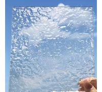Acrylic Stone Sheet Texture,PMMA Wave Rippe Sheet,Crystal Plastic Acrylic Sheets for DIY Crafts,Advertising,Sign,Display Cases (1, 3MM Thickness, 40x40cm)