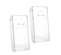 Acrylic Storage Box 2pcs Desktop Organiser for Brushes | Simple Nordic Style, Lightweight Independent Design, Student Stationery Storage and Makeup Use