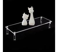 Acrylic Storage Shelf - Figure Stand Doll Shelf Trapezoid Organizer Transparent | Multi-Level Display Cabinet, Durable Table Holder for Showing Collectibles