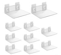 Acrylic Storage Solutions No Damage Installation with Clear Shelving (Set of 10) Perfect For Various Uses