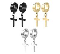 Acrylic Stud Earrings Hinged Men Earrings Stainless Hoop Earrings For Men And Women Silver Gold Black Hoop Earrings Thick (Pink, One Size)