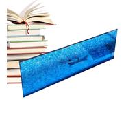 Acrylic Sun Catcher, 4 Pieces Planner Page Markers, 5.5 x 1.2 Inch Clip with Prism Edge, Radiant Transparent Reading Tool, Artistic Book Mark with Floral Detail, Study Accessory for School & Library