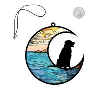 Acrylic Sun Catcher - Dog Sun Catchers for Window | Hanging Window Sun Catchers | Acrylic Dog The Moon Wall Art Decor | Indoor Window Sun Catcher for Home Decorations