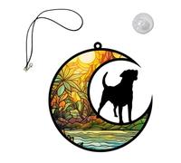 Acrylic Sun Catcher - Dog Sun Catchers for Window | Hanging Window Sun Catchers | Acrylic Dog The Moon Wall Art Decor | Indoor Window Sun Catcher for Home Decorations