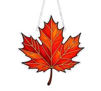 Acrylic Sun Catcher in the Shape of Maple Leaves - 2D Acrylic Autumn Thanksgiving Decoration - Autumn Leaves Ornament Sun Catcher for Indoor Outdoor Garden Housewarming Party Office Party