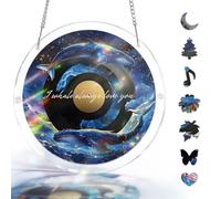 Acrylic Suncatcher Puzzle-Galactic Whale Dream, Hanging Suncatcher Ornament 8.2 In, DIY Suncatcher Kits for Adults, Sun Catcher for Window Garden, Garden Decor Gift for Mom, Women, Men, Friends