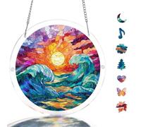 Acrylic Suncatcher Puzzle-Tide, Hanging Suncatcher 8.2 In, DIY Suncatcher Kits for Adults, Home Decor Sun Catcher for Window Garden, Gift for Women, Mom, Friends