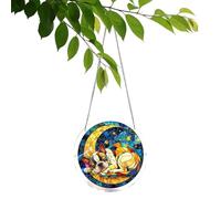 Acrylic Suncatcher - Rainbow Reflection Ornament for Mom Grandma Gift Decor | Transparent Prism Panel with Puzzle Animal Design, Hanging Window Door Garden Balcony Car Light Catching Display