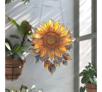 Acrylic Sunflower Window Hanging Decorations - 30CM P Lant Wall Stained Glass Hangers