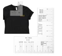 Acrylic T-Shirt Ruler Guide - Hot Press T-Shirt Ruler Guide, Hot Press Measuring Tool, Screen Printing Sublimation for Professional Tailors and Clients