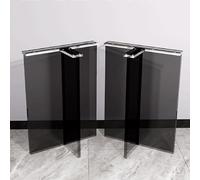 Acrylic Table Legs Translucent Black Acrylic Legs for Furniture, 60 70 75 80 cm Dining Table Base, Heavy Duty Acrylic Desk Feet, 2 PCS Modern Transparent Table Legs