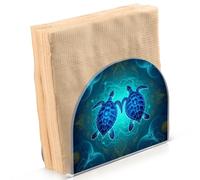 Acrylic Table Napkin Holder, Cocktail Paper Napkin Dispenser | Kitchen Dining Home Decor, Bar Counter Napkin Organizer 1 Pack Hawaii Sea Turtle Blue Ocean Summer Blue Ocean Turtle