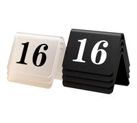 Acrylic Table Number, Acrylic Double Sided Table Number Tent Clear Black 85x65mm Pack Of 5 Pcs(Clear,1-50)