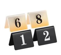 Acrylic Table Number, Acrylic Double-Sided Tent Table Number Plates Multicolor 85x65mm Pack Of 10 Pcs(Clear,1-30)