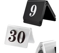 Acrylic Table Number, Double-Sided Acrylic Tent Table Number Set Multicolor 85x65mm(Clear,1-30)