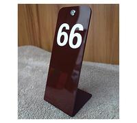Acrylic Table Number Plate Signs With Clip Multicolor 1-10 1-20 1-30 6x16cm(Brown,1-10)