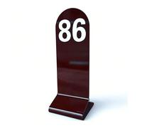 Acrylic Table Numbers 2.5mm Thick 6x17cm Double-Sided Multicolor Number Sets(Brown,1-10)