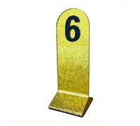 Acrylic Table Numbers 2.5mm Thick 6x17cm Double-Sided Multicolor Number Sets(Gold,1-30)