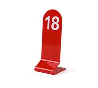 Acrylic Table Numbers 2.5mm Thick 6x17cm Double-Sided Multicolor Number Sets(Red,1-10)