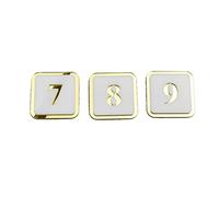 Acrylic Table Numbers 3D Hollow Self-Adhesive Gold White Multiple Shapes(Square-1-10)