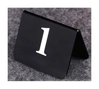 Acrylic Table Numbers Stands Signs ， Tent Style Table SignsBest For Banquets Cafés Restaurants Hotel 65X85mm(Black-1-10)