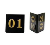 Acrylic table numbers, V Shape Table Numbers Plates 1-25/1-50/1-100 - Stackable Digital Sign Seat Card(1 to 100)