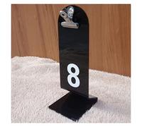 Acrylic Table Numbers With Metal Clamp Multicolor 6x17cm Number Sets 1-10 1-20 1-30(Black,1-10)