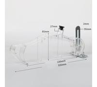 Acrylic Table Saw Protective Cover with T-Type Shunt Bracket for 7-10 Inch Sliding Table Saws - Transparent Dust-Resistant Blade Guard, 230