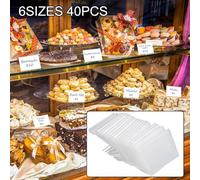 Acrylic Table Top Sign Holder 40 Pack L Shape for Name Card Tag Label Display Stand Poster Rack Utility Pole Mount Use (4 * 10cm)