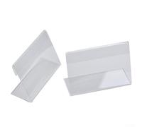 Acrylic Table Top Sign Holder 40 Pack L Shape for Name Card Tag Label Display Stand Poster Rack Utility Pole Mount Use (4 * 6cm)