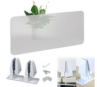 Acrylic Tabletop eeze Guard with Clamps Frosted s Divider for Office Student De Transacts (T-pe 47.2x11.8in/120x30cm)