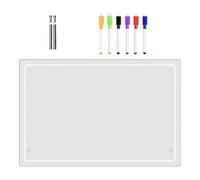 Acrylic Tabletop Whiteboard, Dry Erase Desk Planner, Message Pad, with Stand Includes 6 Markers Perfect for Home, School or Offices Use, 11.81x7.87 Inches