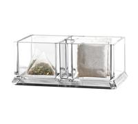 Acrylic Tea Bag Organizer | Sugar Packet Holder - Clear Stackable Coffee Capsules Container | Sweetener Packets Storage | Holder for Restaurant, Small Sachet Caddy for Sauce, Sugar Bag,
