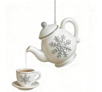 Acrylic Tea Pot Christmas Decorations Teapot Christmas Ornaments Rustic Bag Charm Indoor Garden Outdoor For Wall Decor Rustic trees christmas Yard ornament Ornament Yard décor teapot trees ch
