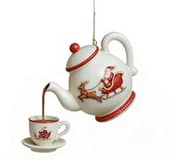Acrylic Tea Pot Christmas Decorations Teapot Christmas Ornaments Rustic Bag For Wall Outdoor Indoor Garden Decor Charm tree christmas decor three ornamen vintage Garden Window tree chocolate c