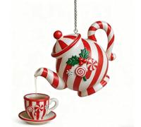 Acrylic Tea Pot Christmas Decorations Teapot Christmas Ornaments Rustic Bag Garden Outdoor Charm Decor Indoor For Wall cocoa ornaments christmas ornament chocolate tree christmas For decor thr