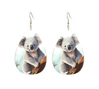 Acrylic Teardrop Earrings For Women Hoop Earrings Koala And Butterfly Drop Dangle Earrings Fashion Boho Silver Teardrop Earring Jewelry Gifts, One Size, No Gemstone