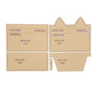 Acrylic Template Card Bag, 5Pcs DIY Leather Pattern Wallet Craft, Transparent Durable - Accurate Cutting Tool, Practical for Handmade Purse, Leatherwork