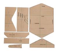 Acrylic Template Wallet Pattern DIY Mold Stencil Leather Craft Tool Professional Quality Transparent Clear Cutting Guide for Handmade Long Wallets Crafters 7 Pieces Included