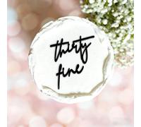 Acrylic Thirty Fine Cake Topper-Black Rip Twenties Cake Decor-Happy 30th Birthday Party Decorations Supplies