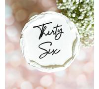 Acrylic Thirty Six Birthday Cake Topper,Black Happy 36th Birthday Cake Topper,36 Years Old Party Decor for Wedding Anniversary Party Decorations Supplies