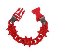 Acrylic Thorns Rivets Bracelet for Men Women Gothic Spike Brambles Wire Chain Bracelets(Shiny Red)