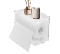 Acrylic Tissue Dispenser - Transparent Mounted Napkin Organizer Household Wipes Storage | Contemporary Interior Theme, Kitchen Utility Accent For Bathroom