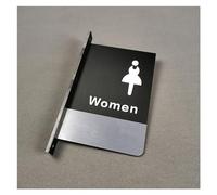 Acrylic Toilet Signs Double-Sided Drilled Mounting 13x19 CM For Decor